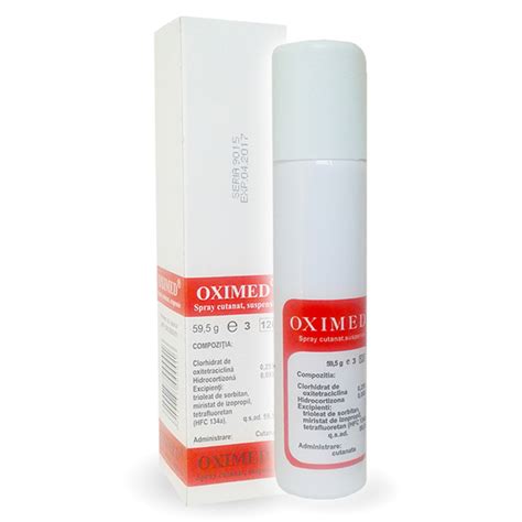 la ce se foloseste oximed spray|Prospect Oximed spray cutanat, 59,5 g, Mebra